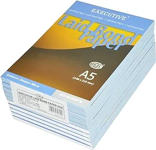 FIS Executive Laid Bond Paper A5, Ocean Blue 50-Sheets 10-Piece - FSPDEX50OBL