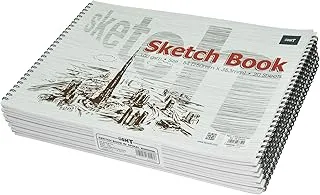 12-Piece Light Sketch Book with Spiral Binding White 20 Sheets B4 100gsm - LISKSB4201603