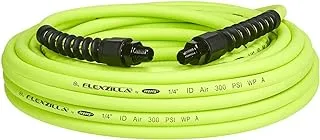 Flexzilla Pro Air Hose, 1/4 in. x 50 ft., Heavy Duty, Lightweight, Hybrid, ZillaGreen - HFZP1450YW2