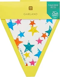 Talking Tables Eco Bunting Birthday Brights Star 12 Flags, 3 Meter Length