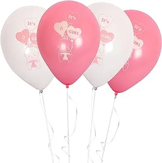 Fun® Helium Balloon 10 inch - Girl Baby Shower Balloon Pack Of 15 (English) Ideal for girl baby shower or gender reveal party Decoration