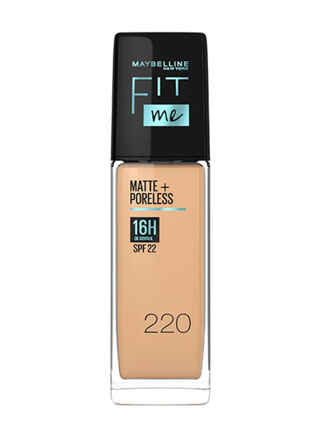 MAYBELLINE NEW YORK Maybelline New York Fit Me Matte & Poreless Foundation 16H Oil Control with SPF 22 - 220