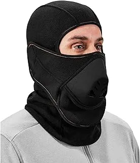 Ergodyne Balaclava with Detachable Heat Exchanger Face Mask, Winter Ski Mask, Ergodyne N-Ferno 6970,Black, One Size