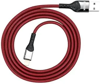 ZF-Brazen i - Ultra Fast charging braided cable with metal connectors, 3A; - Black