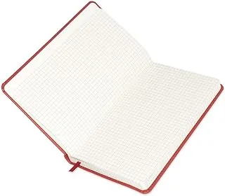 FIS Executive Notebook 120-Sheets Italian PU 5mm Square, 13x21cm, Maroon - FSNBEX5M1321MR