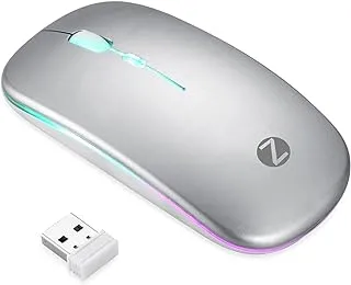 Zoook Blade Wireless Mouse - Rechargeable 7 Colour Gaming Mouse (Silver)
