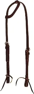 Weaver Leather Latigo Flat Sliding Ear Headstall Burgundy,One Size