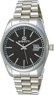 Bigotti BG.1.10312-2 ساعة نابولي بسوار ستانلس ستيل للرجال ، فضي