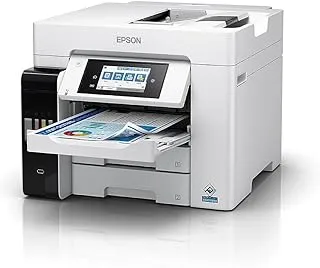 Epson EcoTank L6580 Office ink tank printer A4 colour 4-in-1 printer with ADF, Wi-Fi and Smart Panel Connectivity and LCD screen, Black