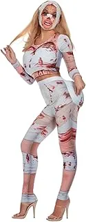 Smiffys 63017L Botched Surgery Costume, Women, White, L