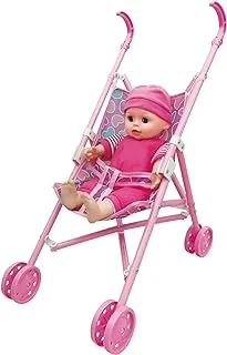 Baby Amoura Hayati Baby Amoura My First Doll Stroller Battery Operated 14-Inches