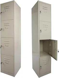 Mahmayi Godrej Compartment Storage Steel Locker Filing Cabinet - Beige (Four Door), OMOEM4DSLBG