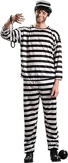 Forum Novelties Men's Prisoner Costume, Black/White, Standard