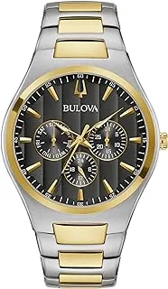 Bulova Men's Classic Dress 6-Hand Multi-Function Day/Date Quartz Watch, Luminous Hands, 42mm