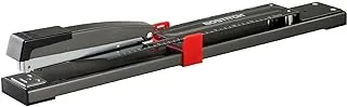 Bostitch Anti-Jam Long Reach Stapler, 20 Sheet Capacity, Adjustable, Durable, Black