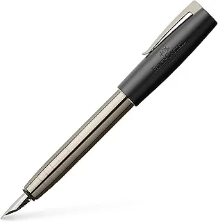 قلم حبر Faber-Castell Loom Gunmetal ، F ، أنثراسيت لامع