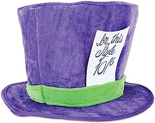 Beistle Alice In Wonderland Plush Mad Hatter Hat Multicolored 60059