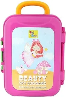 Ogi Mogi Kids Beauty Luggage Set, Non-Toxic Pretend Role Play Hair Styling and Makeup Toy Sets Kit for Little Girls & Toddlers Include 18 Pieces Hairdressing Salon Toys