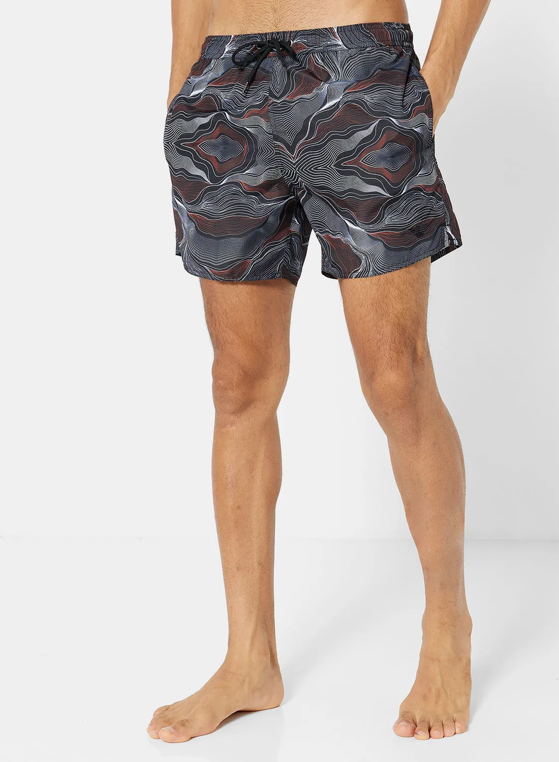 EMPORIO ARMANI Embroidered Swim Shorts