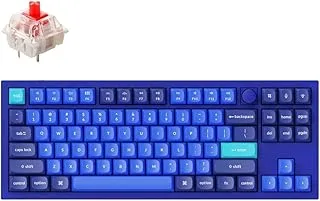 Keychron Q3 QMK Custom Hot-Swappable Gateron G-Pro Keyboard With RGB, Knob And Switch - Navy Blue (Red Switch)