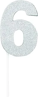 Forum Novelties SK99901 Diamond Cake Toppers Silver No. 6