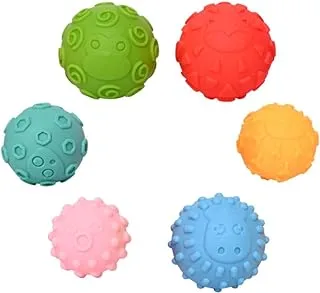 Lorelli Baby Play Balls Set of 6 Colourful Play Balls Soft Various Structures Colourful