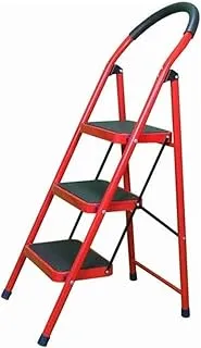 In-House Folding Ladder Domestic Light Stepladder Household Combination Multi function Steps Indoor Outdoor Home 3 Step, RED, XL01-3STEPRED