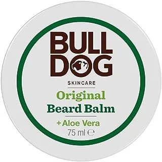 Bull Dog Original Beard Balm For Men, Contains aloe vera, camelina oil, and green tea, Fast Absorbing, Reduces Itch, Healthy Nourishing Conditioning Soft Beard, Regular Use, 75 ML- Gifting Essentials