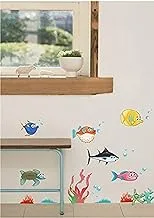 ملصق حائط من Stickieart Something Fishy للأطفال ، متعدد الألوان ، متوسط ​​، Sta-175