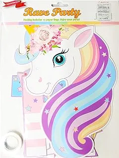 PARTY TIME - Happy Birthday Unicorn Banner for Girls and Adults, Colorful Party Decorations from Paper, Colorful Banner with Letters