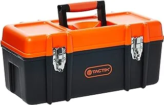 Tactix 20 Inch Plastic Tool Box, Black/Orange - Ttx-321105