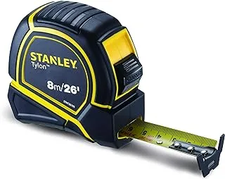 Stanley Tylon Short Tape Measure 8m/26' x 25mm, Yellow/Black - STHT36195