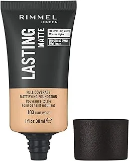 Rimmel London, Lasting Finish Matte Foundation, 103 True Ivory, 30ml