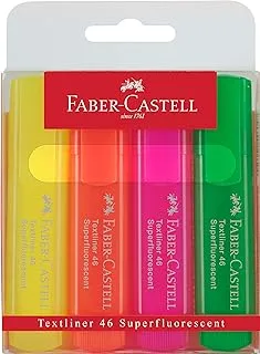 Faber-Castell Super-Fluorescent Highlighter Wallet Of 4