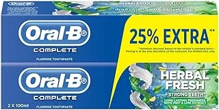 Oral-B, Complete Fluoride Toothpaste Long Lasting Freshness with Mint & Lime Extract, Pack of 2, 100 ml