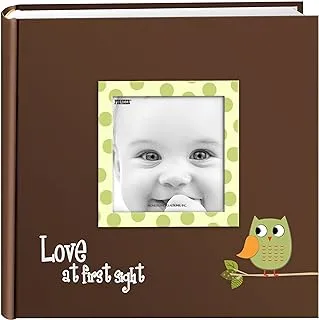 Pioneer Photo Albums EV-246FB/O 200-Pocket Baby Owl Printed Designer Frame Cover Photo Album 4 x 6 Inch Green EV-246FB/OG