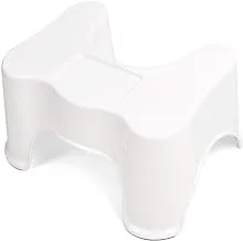 Squatty Potty Assistance, Plastic Thickened Toilet Stool Step Stool U-Shaped Bathroom Helper Footseat Foot Stool for Toilet Posture and Healthy Release,White