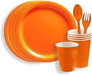 PARTY TIME - 24 Pieces Party Supplies Tableware Set Includes 6-9