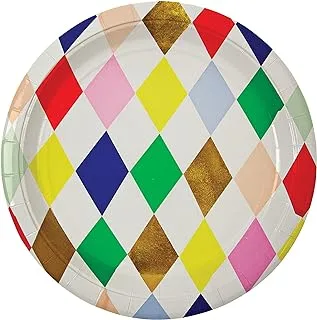 Meri Meri Toot Sweet Harlequin Plate 8 Pieces, Large