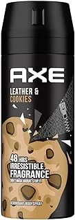 Axe Body Spray Deodorant for Men Long Lasting Odour Protection, Leather & Cookies, for 48 hours Irresistible Fragrance, 150ml