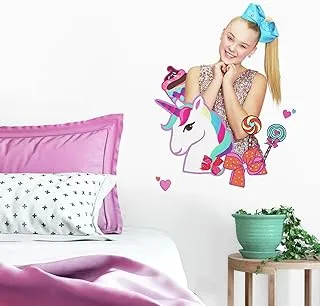 ملصقات جدارية عملاقة من Roommates Rmk3809Gm Jojo Siwa Unicorn Dream Peel And Stick 1 ورقة 36.5 