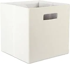 Dii Poly-Cube Storage Collection Hard Sided, Collapsible Solid, Small, Off White