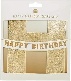 Talking Tables Luxe Happy Birthday Garland, Gold