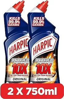 Harpic Original Power Plus 10X Most Powerful Toilet Cleaner, 750ml (Pack of 2)