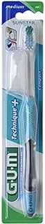 Gum Technique Medium Bristles Compact Toothbrush - Quad-grip handle - Advanced Brushing Technique- Effective plaque removal between teeth - Optimal oral care - Assorted Color