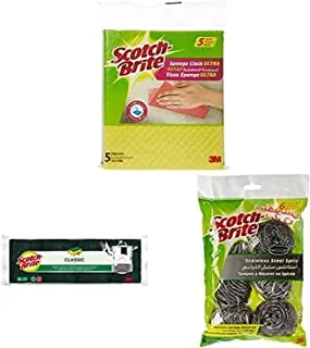 Scotch-Brite Heavy Duty Cleaning Combo Kit - Scouring, Wipes & Spiral