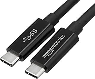 Amazon Basics USB Type-C to USB Type-C 3.1 Gen1 Fast Charger, 10Gbps High-Speed, USB-IF Certified, for Apple iPhone 15, iPad, Samsung Galaxy, Tablets, Laptop- 6 Feet (1.8 Meters)