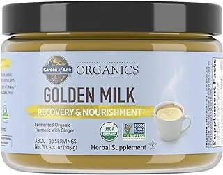 Garden of Life mykind Organics Golden Milk لاستعادة وتغذية مسحوق 3.7 أونصة (105 جم)