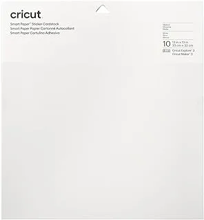 Cricut Smart Sticker Cardstock 33 x 33 cm 10 Sheets White