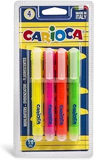 Carioca memory blister 4pcs assorted highlighters